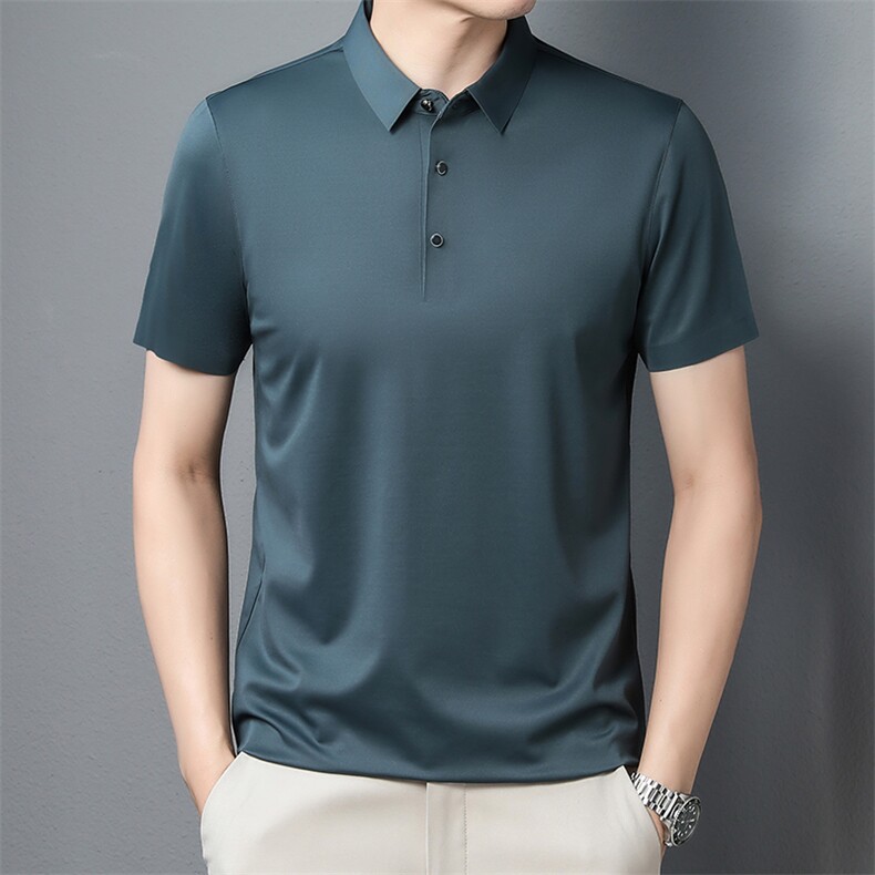AD6131钱塘2020-3夏季男士翻领短袖精品无痕T恤P78,男装T恤,钱塘207-3