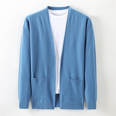BBS6036男式2023秋季新款西服针织开衫西装领商务休闲男装P72，男装针织衫/毛衣，电商B360