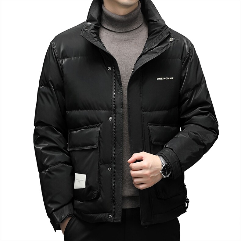 羽绒服男士冬季2023年新款立领加厚上衣中青年保暖御寒外套男装,男装羽绒服,电商B212（原钱塘6029）