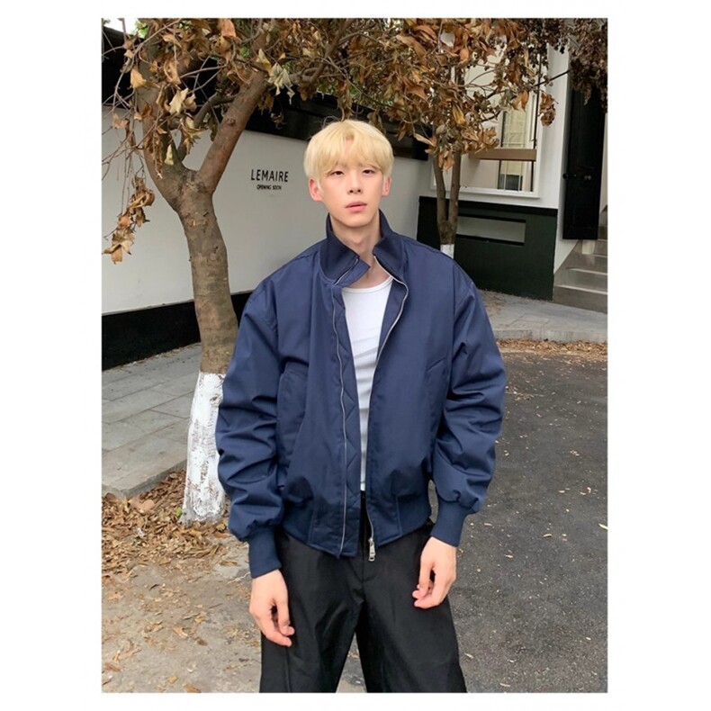 美式cleanfit短款棒球服外套男宽松飞行员羽绒棉服男女同款,男装棉衣,星座506A