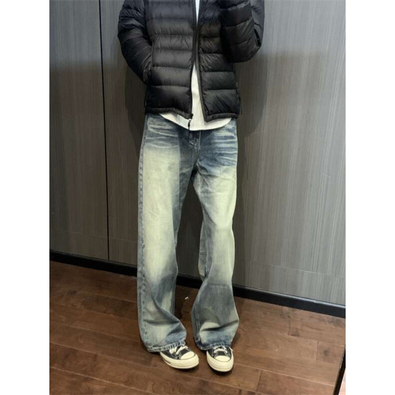 【现货】春季新款美式cleanfit直筒牛仔裤猫须长裤K02-特p48,男装牛仔裤,星座610A