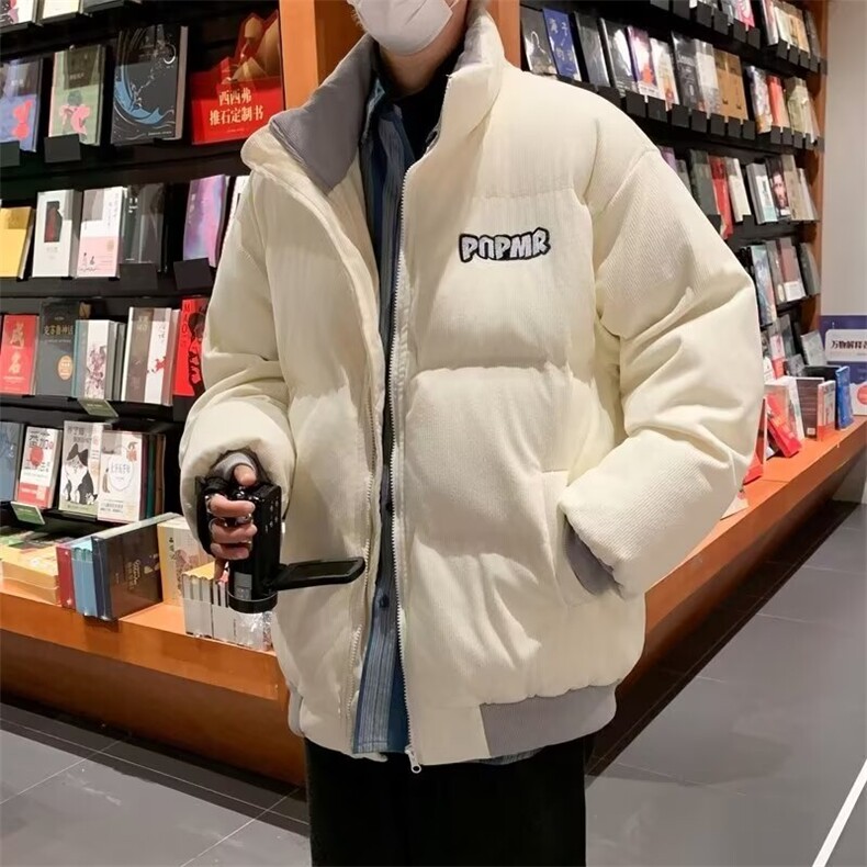 美式灯芯绒棉袄男冬季加厚棉服复古宽松立领棉衣外套MW89,男装棉衣,星座1116A-1（原606A）