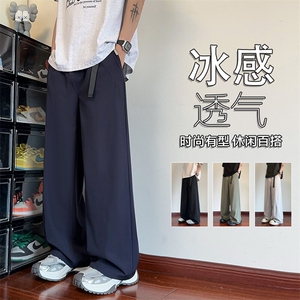 2026 春季新款 内景直筒冰丝长裤M-5XL HK25523-特P25图片