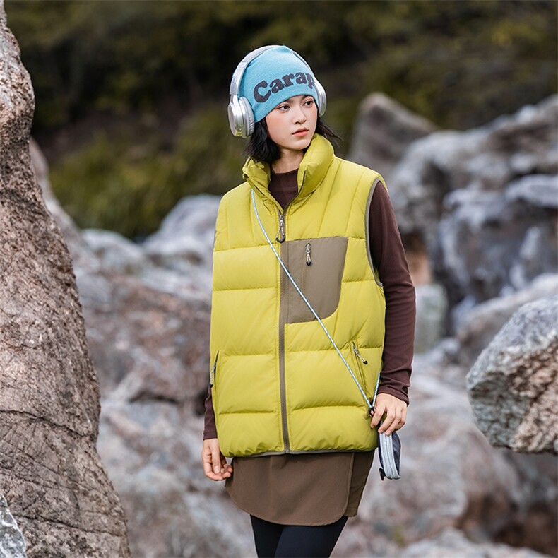 311B-1-YZ-5208-P162控239潮牌厚款羽绒马甲抗皱风防泼水抗静电，女装马甲，星座311B-1