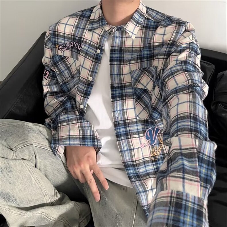 夏季新款刺绣长袖衬衫P38,男装衬衫,星座1116-2