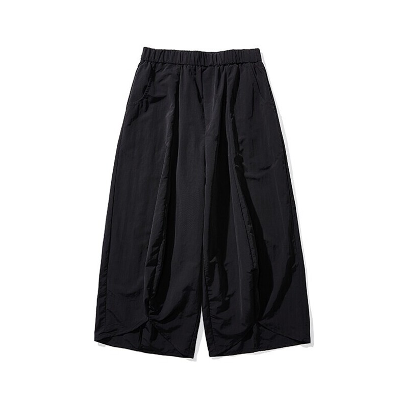 白底平铺 夏季大码日系港风山系直筒休闲哈伦阔腿裤男女 K281/P55图片
