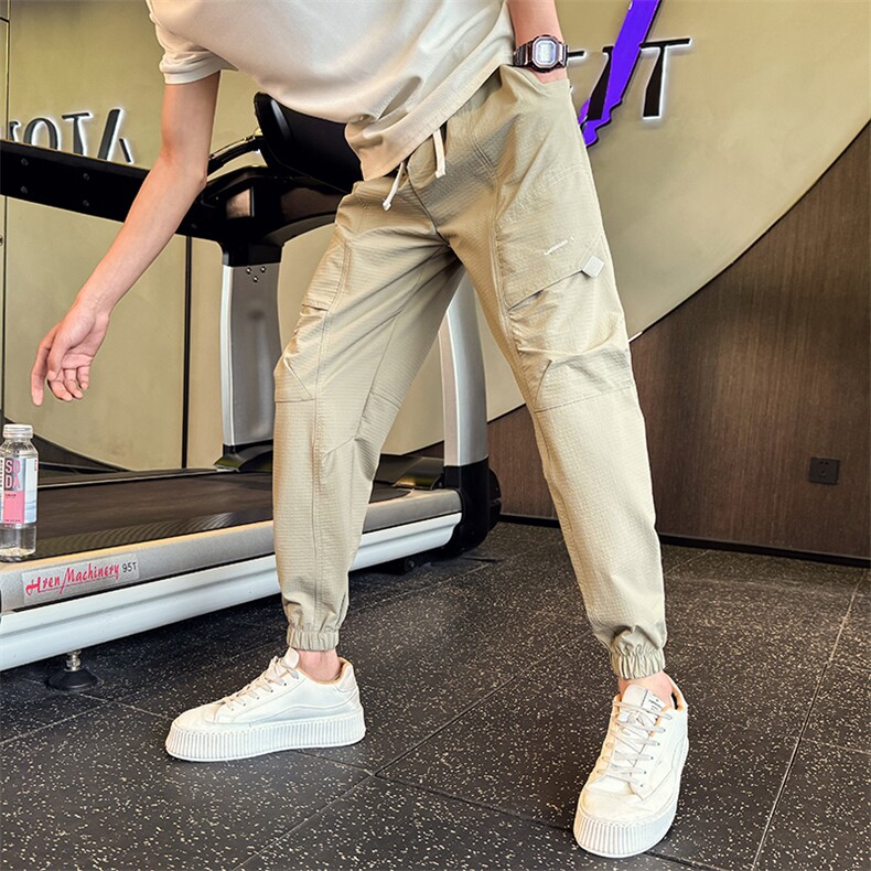 KK174-P58社会小伙工装大口袋休休闲裤春夏季薄款冰丝长裤，男装工装外套，星座215（原电商B249）