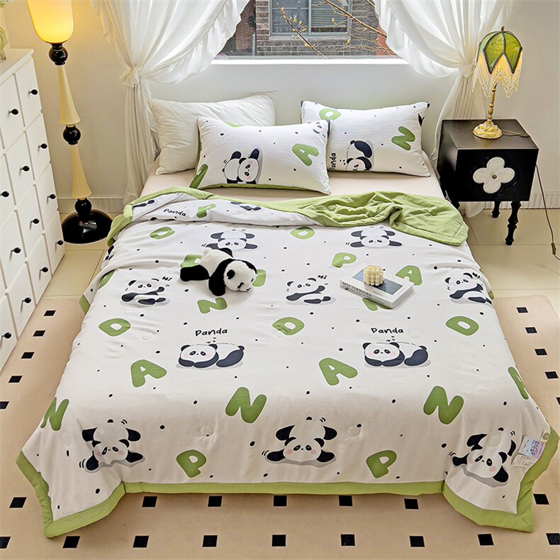 新款小清新柔软泡泡棉夏凉被被子空调被夏被，被套/被芯，一起卖家纺