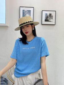 夏季新品，法螺纹了印花字母款上衣，女装，色调轩