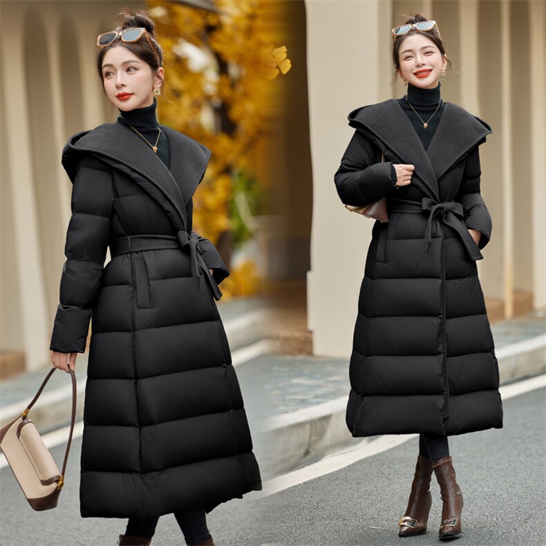 【bao款现货】2024新款冬装气质重工羽绒服90白鸭绒70羊绒可拆卸,女装羽绒服,雅静靓衣