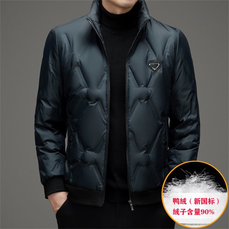 羽绒服外套立领上衣加厚保暖冬季新款中年男士休闲装QS3375-P180,男装羽绒服,星座1105-3