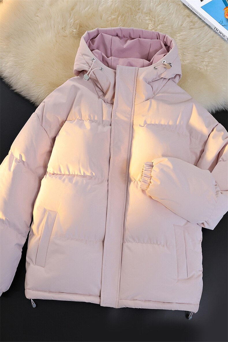 冬季clean撞色棉服中性加厚连帽短款棉衣HZ8811-特P68不议价,男装棉衣,星座610B-1