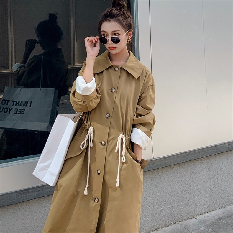 2021春秋装新款风衣女中长款Z1992图片