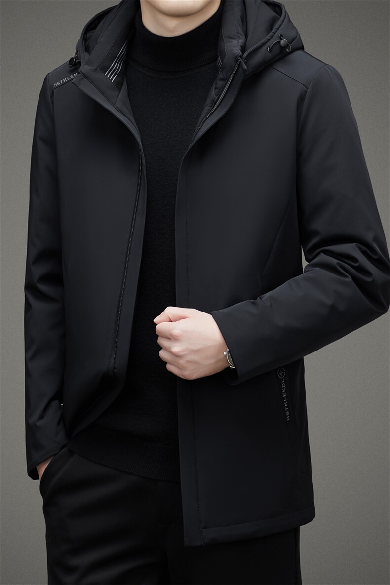 2023新款男装连帽可脱卸内胆羽绒服中年冬季厚款休闲保暖鸭绒外套,男装羽绒服,电商B212（原钱塘6029）