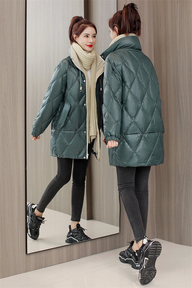 棉衣女中长款2021冬季新款女装韩版时尚保暖羽绒棉服棉袄外套,女装棉衣/棉服,慧尚依恋