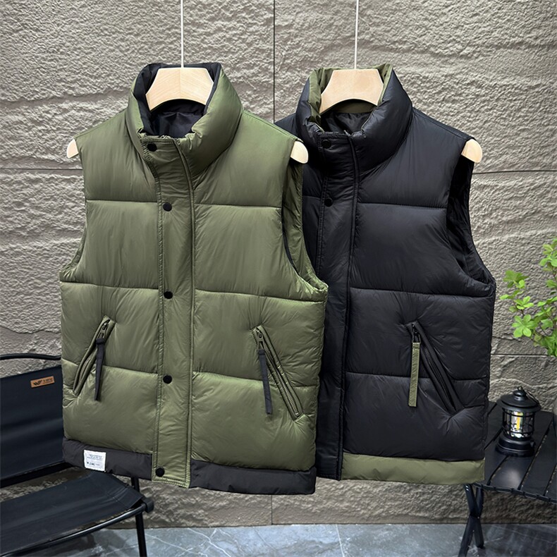 拼接撞色棉马甲立领拼接拉链休闲潮流宽松潮流马甲313B-2016-P55，女装马甲，星座313B