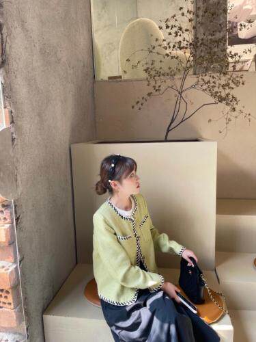 秋装新款小香风绿色系外套，其它，奥瑾