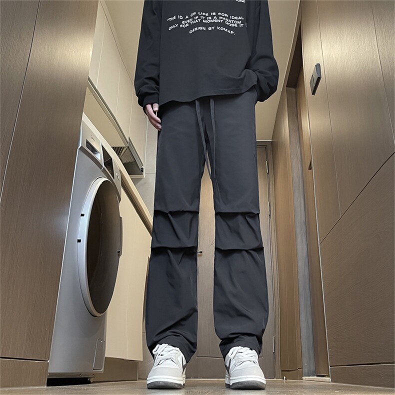 男女同款工装裤时尚情侣宽松直筒休闲裤男XZ310B-3-K8900-P35图片