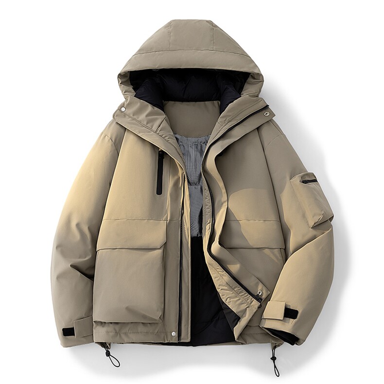 连帽炸街高品质机能羽绒服保暖情侣冬90白鸭绒2025SYR2607-P270，男装羽绒服，星座610B-1