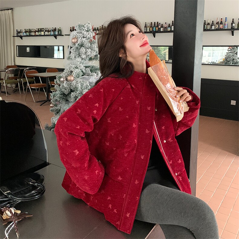 大货(定制面料)丝绒洒金冬季新款加厚羽绒服女A910P310K458,女装羽绒服,2C268