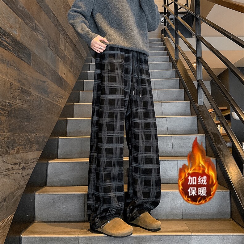 秋冬灯芯绒格子保暖休闲裤A559-1特P45控78有薄款A559P35,男装棉衣,电商A309