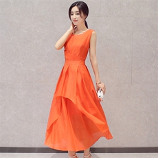 时尚舒适显廋2022年夏季气质简约百搭个性无袖印花套装，女装连衣裙，卡杰菲