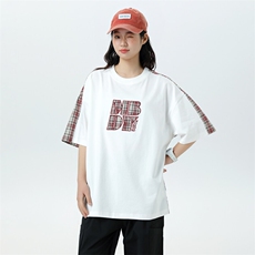 白色+红黑格
