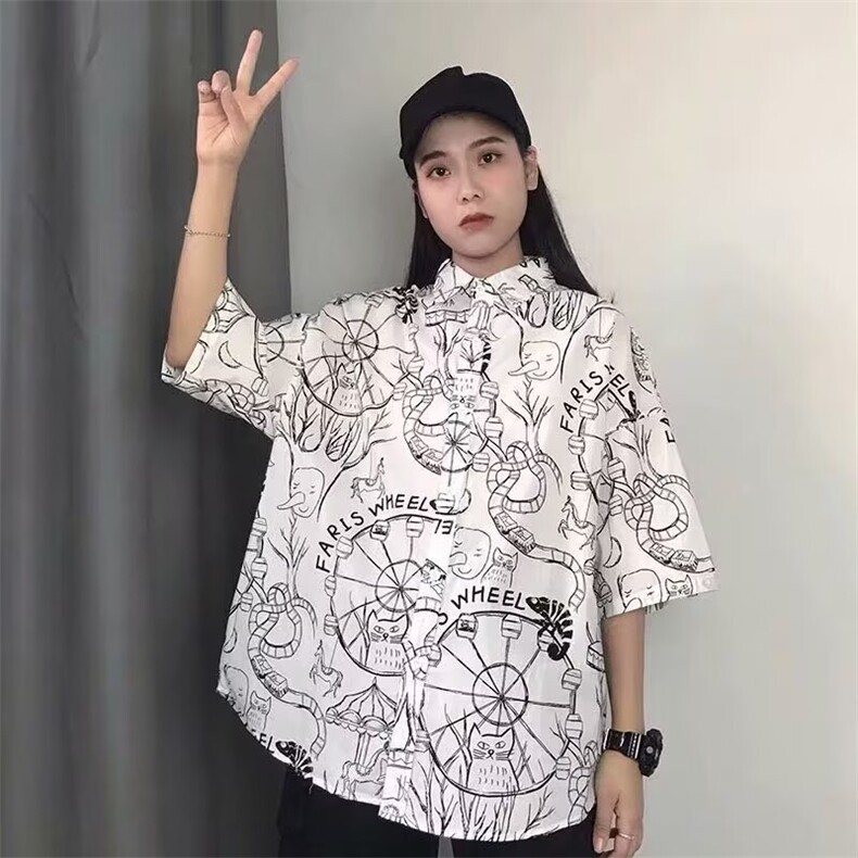 113-P23短袖花衬衫海南岛服沙滩服三亚夏威风,男装T恤,电商B323A