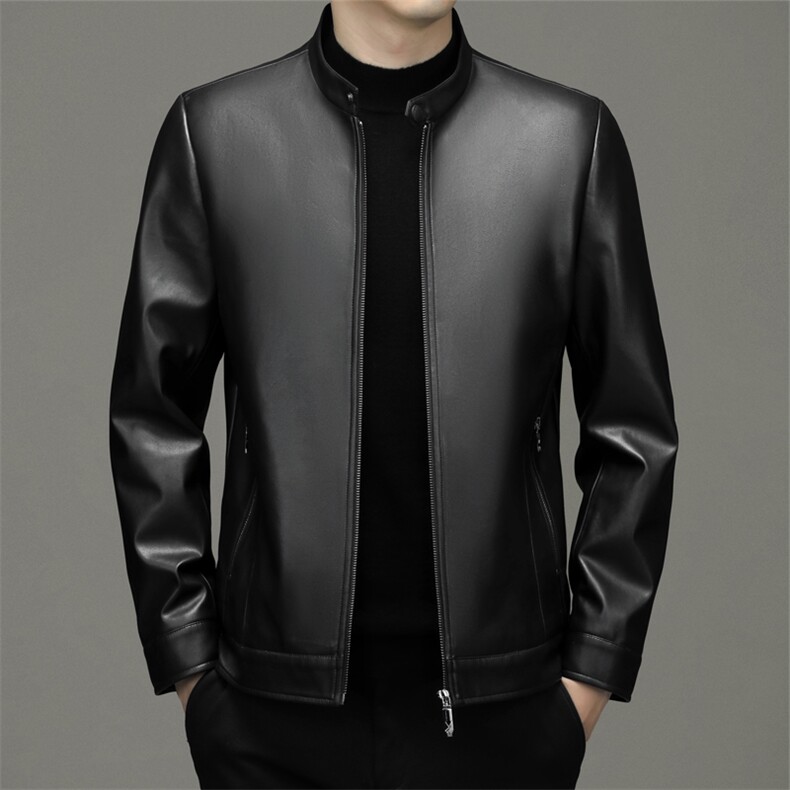 JMX88801男士冬季新款长袖PU皮皮衣加厚青年修身皮夹克外套P188，男装皮衣，电商B360