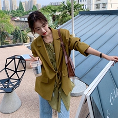【新款现货】高品质拼纱假两件廓形西服251-603-P125-K188，女装西装，浙宝189