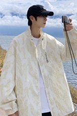 特批P55无差价图案有版权2025春新暗纹外套男高街痞帅潮夹克J614，男装夹克，电商A001
