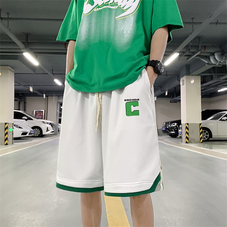 条纹运动休闲裤男夏季潮流百搭卫裤美式宽松潮牌五分裤K6151-P23,男装休闲裤,星座512-2