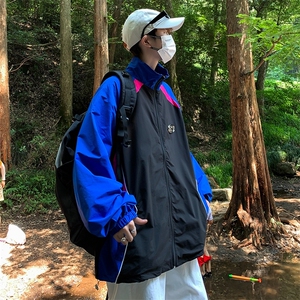 美式复古户外防晒衣外套男女夏季薄款小众冲锋衣潮流防晒服外套潮图片