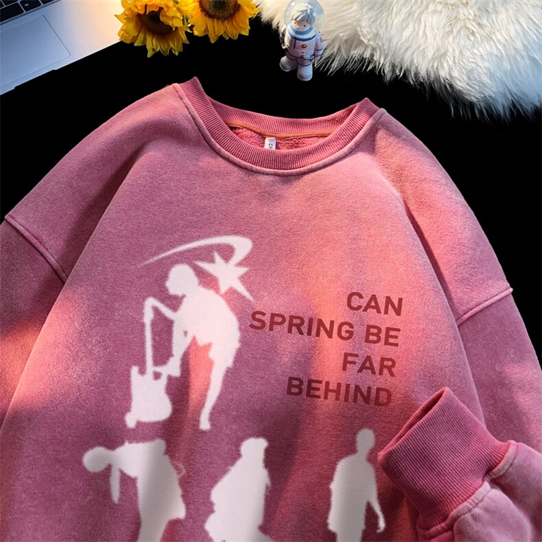 秋装复古美式水洗做旧重磅圆领卫衣301B-JB7511-P58，男装卫衣，星座301B