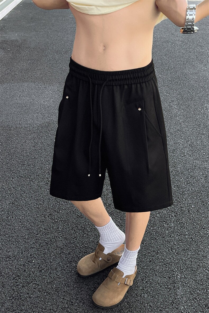 夏季新款美式铆钉休闲西裤男士潮流宽松运动五分短裤2565特批25,男装西裤,电商C305A