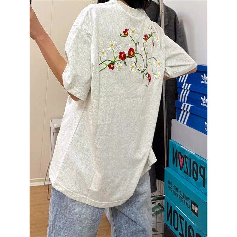 万针全刺绣工艺高品质260克双纱纯棉美式高街短袖T恤特P33,男装T恤,电商A486-1