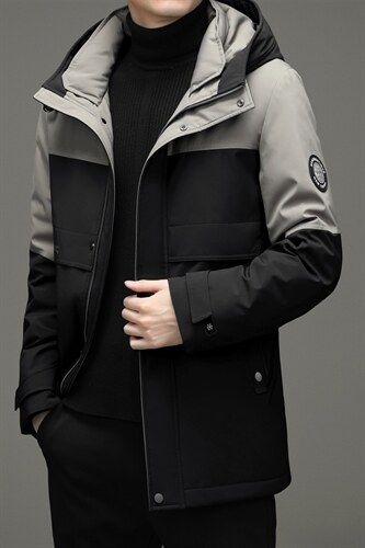 男装上衣厚款保暖连帽羽绒服中长款男士外套休闲冬季ZG2918-P360，男装羽绒服，电商B212（原钱塘6029）