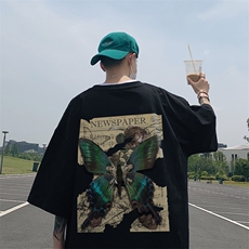 印花棉T280克直播供货220克重磅精品棉XZ301B-JB5105-P28，男装T恤，星座301B