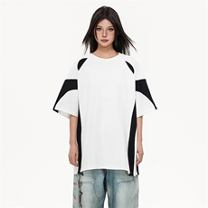 得物抖音高品质二开240克纯棉宽松美式高街中性风潮牌短袖T恤，男装T恤，电商A486-1