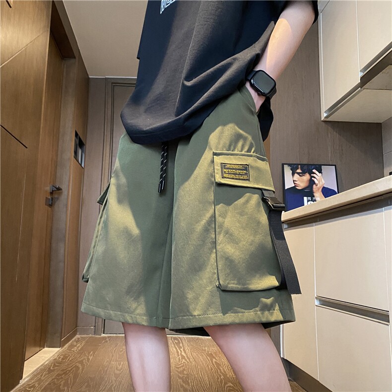 抖音品质夏季新款工装风大口袋宽松短裤B315-K24075-特p30控58图片