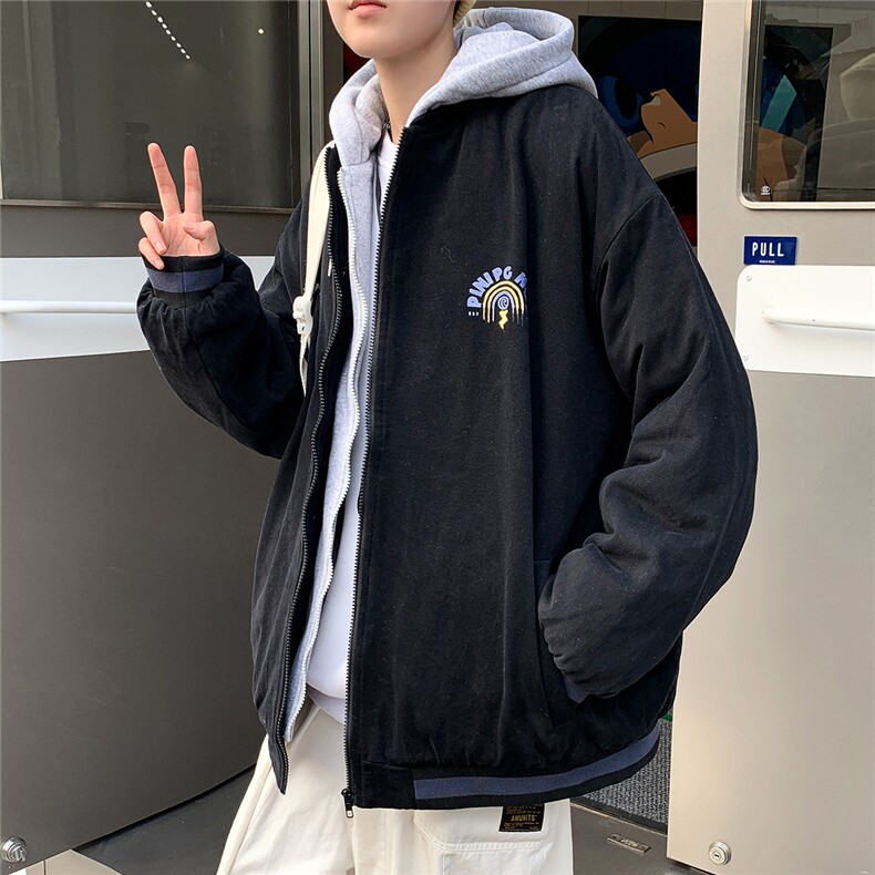 冬装新品保暖连帽假两件棉服XZ203-MY83-P138,男装棉衣,星座203