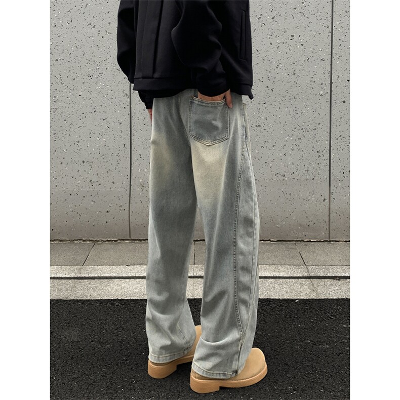 2025秋季新款外景美式松紧弯刀牛仔裤M-5XLGK251066-P50,男装牛仔裤,电商A022