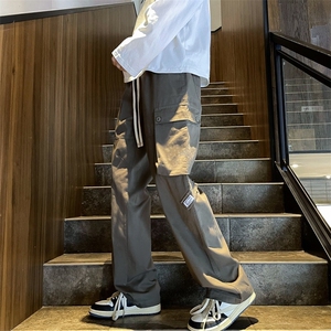 日系高街多口袋休闲运动裤秋季薄款潮牌直筒工装裤男款 K7341-P38图片