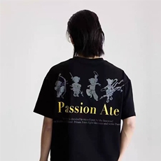 网络图现货美式复古小领口炽焰哪吒纯棉印花短袖T恤TX1020-P30，男装T恤，星座715-7