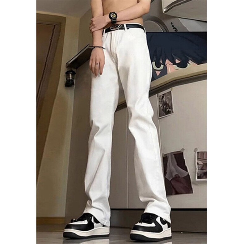 直筒垂感牛仔裤男款春夏vibe裤子显瘦弯刀微喇裤NZ8010,男装牛仔裤,星座1116A（原606A-3）