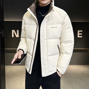 新款拼色立领羽绒服男 短款外衣 保暖羽绒外套Y611-P165图片