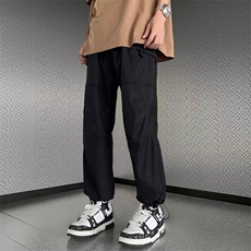 美式工装裤潮牌男复古直筒休闲速干机能vibe抽绳防水显瘦运动长裤，男装工装外套，星座601-1