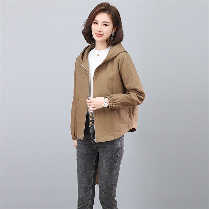夹棉加厚外套女秋冬装2025新款时尚宽松休闲百搭连帽短款夹克上衣,女装棉衣/棉服,依恋蒂丝