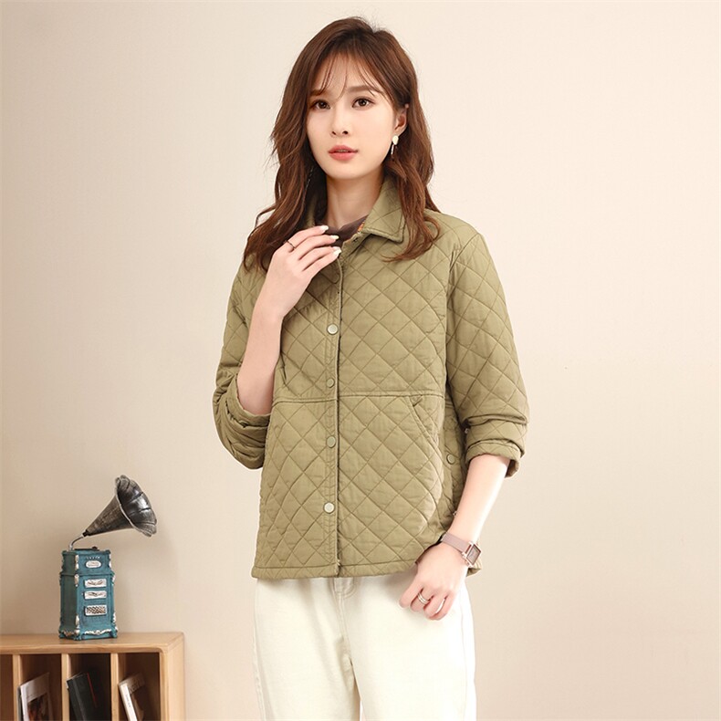 2022冬装新款菱形棉衣,女装棉衣/棉服,小林双子