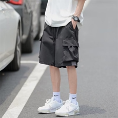 工装短裤男夏季运动休闲中裤夏天宽松五分裤子男款潮K4183-P30，男装牛仔裤，星座412